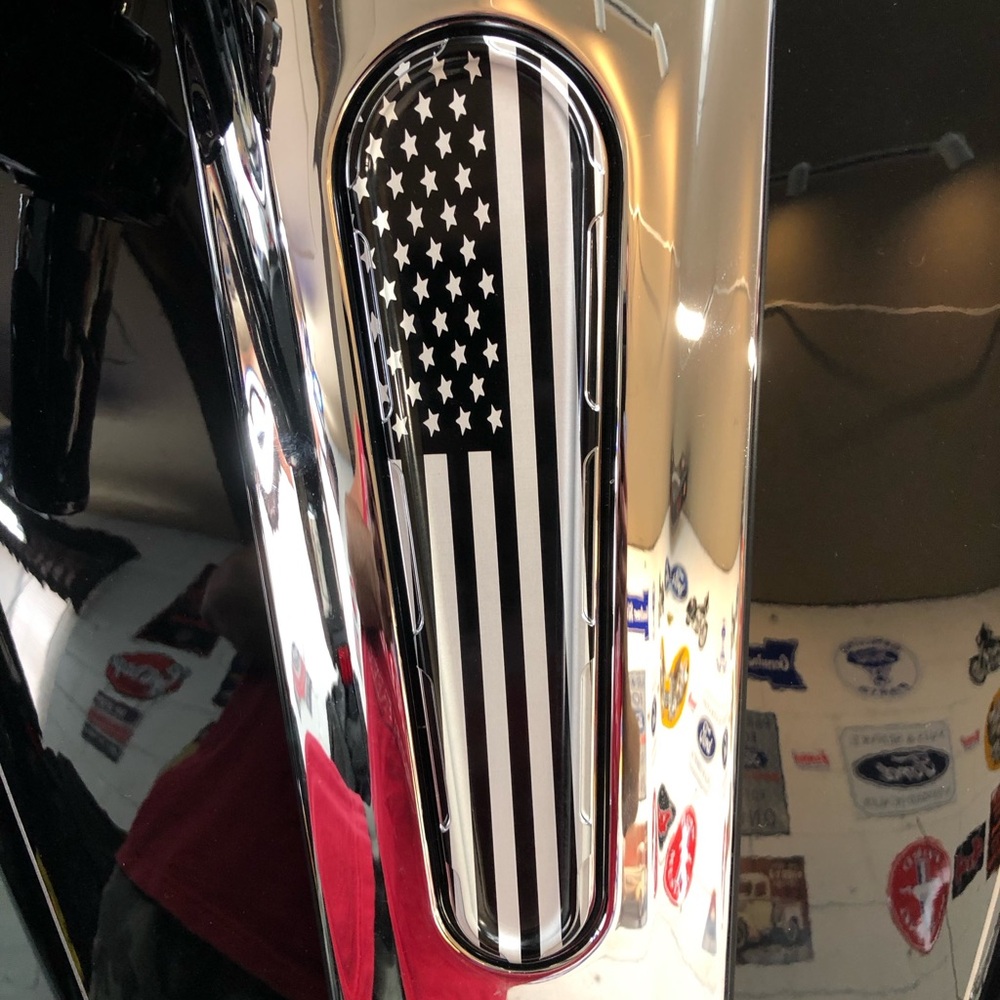 Harley US Flag touring tank insert for 2010-2020 road and street glide.
